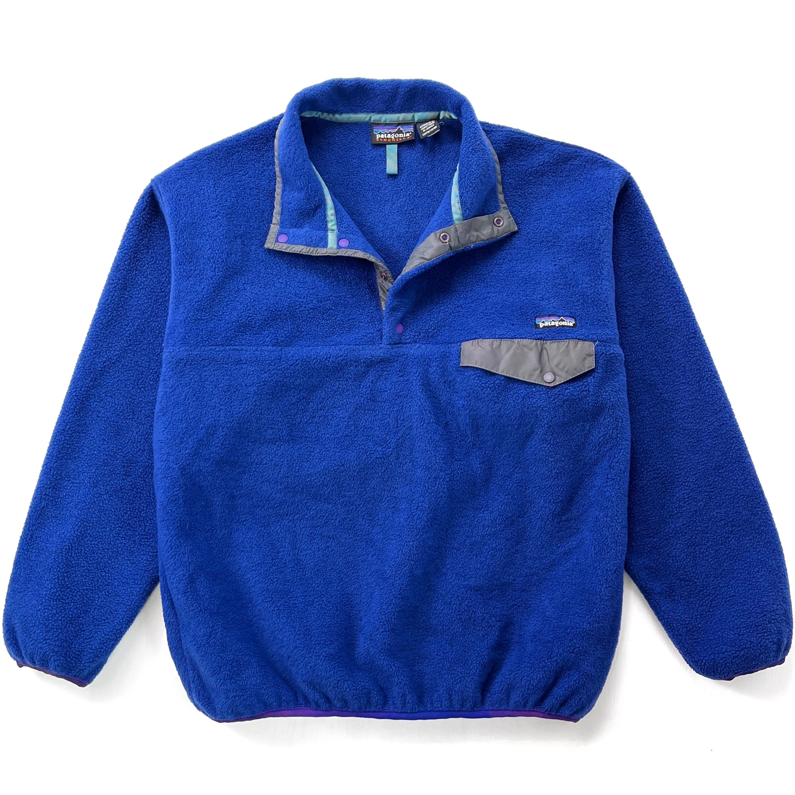 1997 Patagonia Synchilla Snap-T Fleece Pullover, Dark Blue (L)