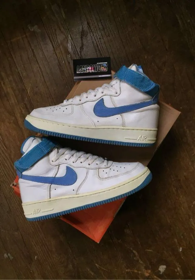 2001 Nike Air Force 1 High B Columbia Blue 324038 141