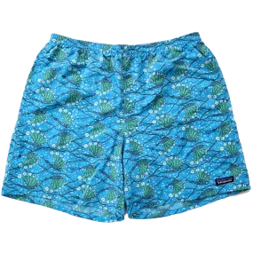 2018 Patagonia Mens 7” Baggies Shorts, Hexy Fish: Radar Blue (L)