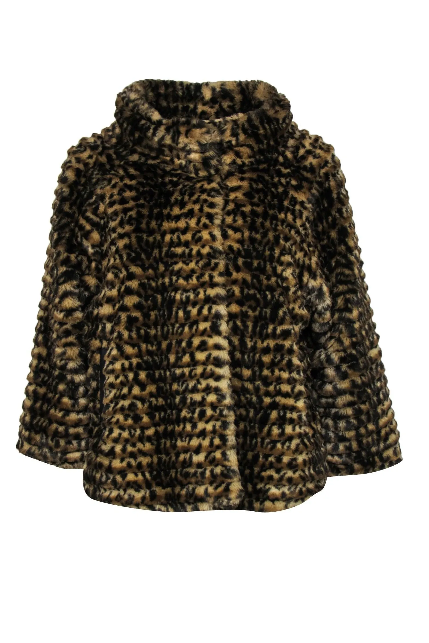 7 For All Mankind - Cheetah Print Faux Fur Jacket Sz M