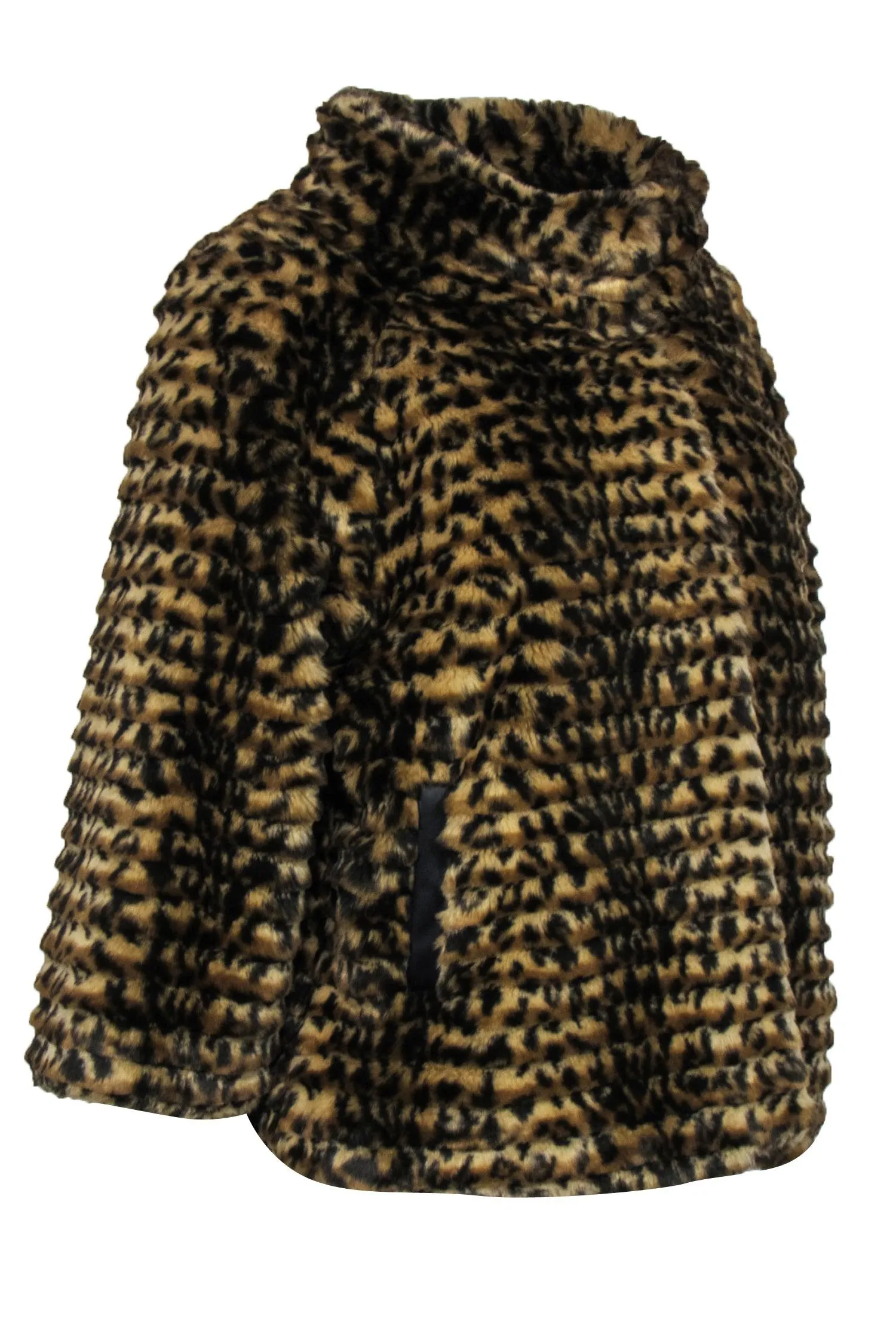 7 For All Mankind - Cheetah Print Faux Fur Jacket Sz M