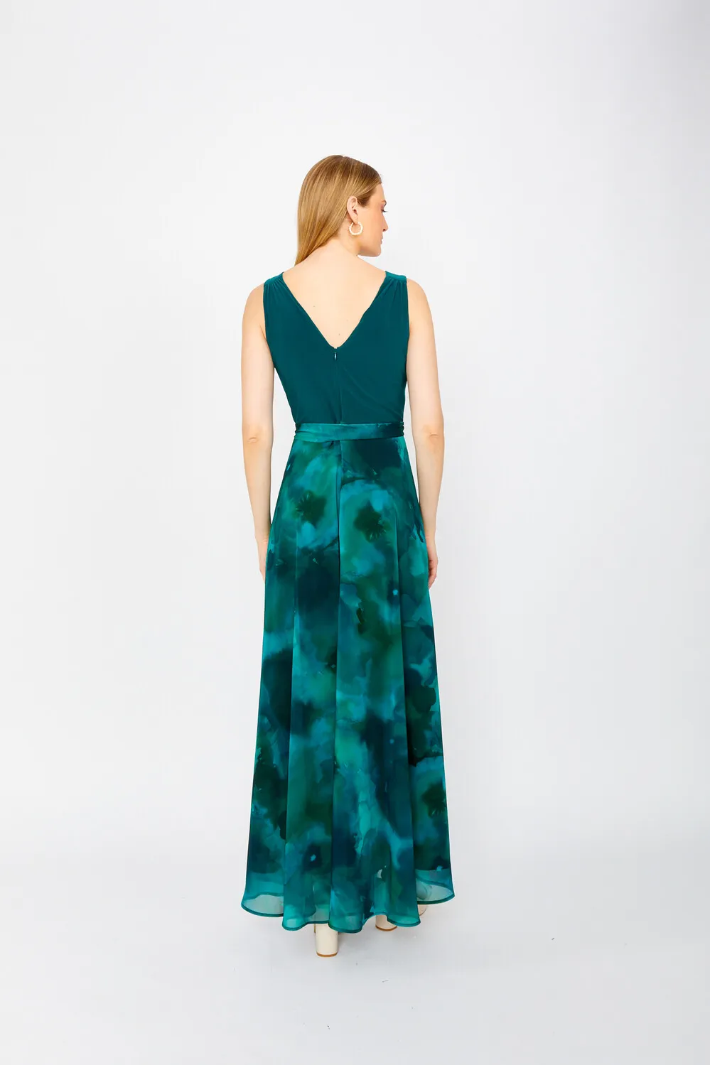 Abstract Wrap Maxi Dress Style 249209