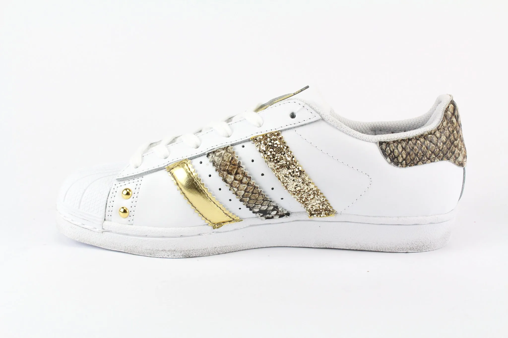 Adidas Superstar Pitone Glitter & Borchie