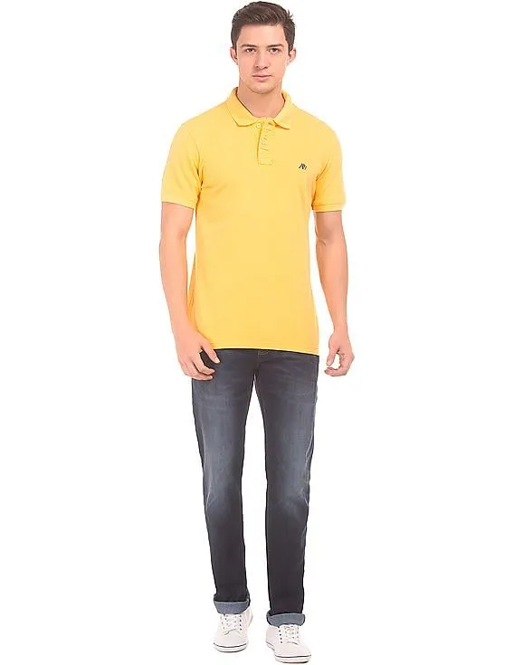 Aeropostale Solid Pique Polo Shirt