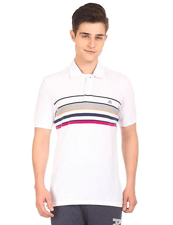 Aeropostale Striped Pique Polo Shirt