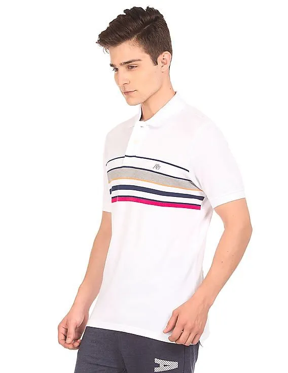 Aeropostale Striped Pique Polo Shirt