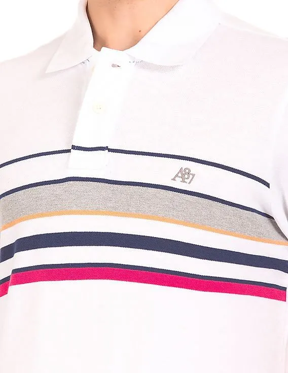 Aeropostale Striped Pique Polo Shirt