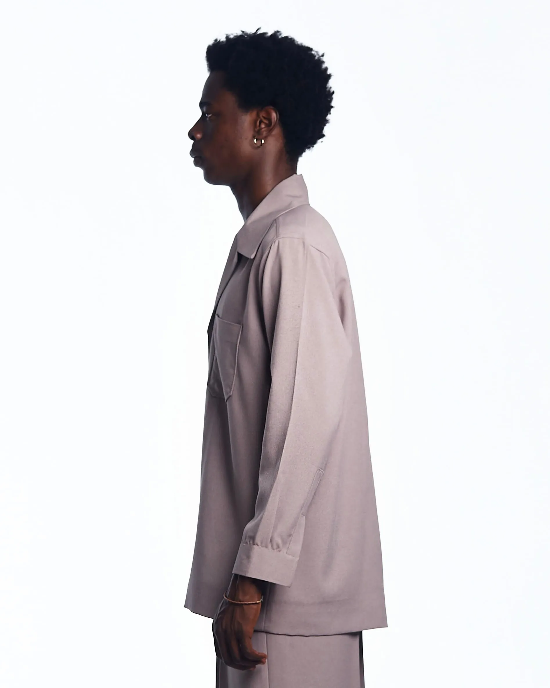 AJABENG Nkansah Cotton-Blend Lapel Jacket