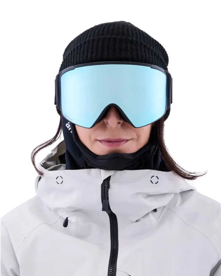 Anon M4S Cylindrical Snow Goggles + Bonus Lens + Mfi Face Mask - Black/Perceive Variable Blue Lens