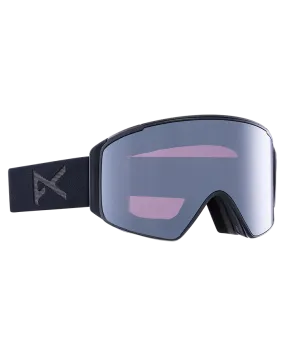 Anon M4S Cylindrical Snow Goggles + Bonus Lens + Mfi Face Mask - Smoke/Perceive Sunny Onyx Lens