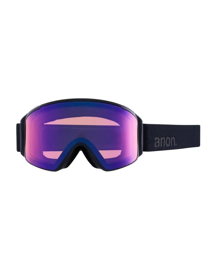 Anon M4S Cylindrical Snow Goggles + Bonus Lens + Mfi Face Mask - Smoke/Perceive Sunny Onyx Lens