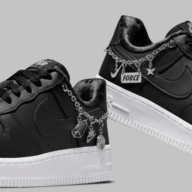 Authentic nike air force 1 low lx black pendant white dd1525 001 women size