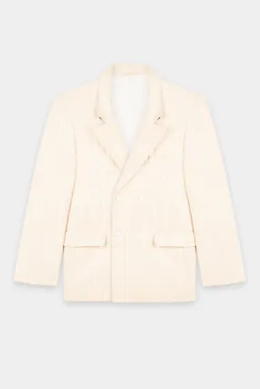 Baba VII Double Breasted Suit Jacket - Beige