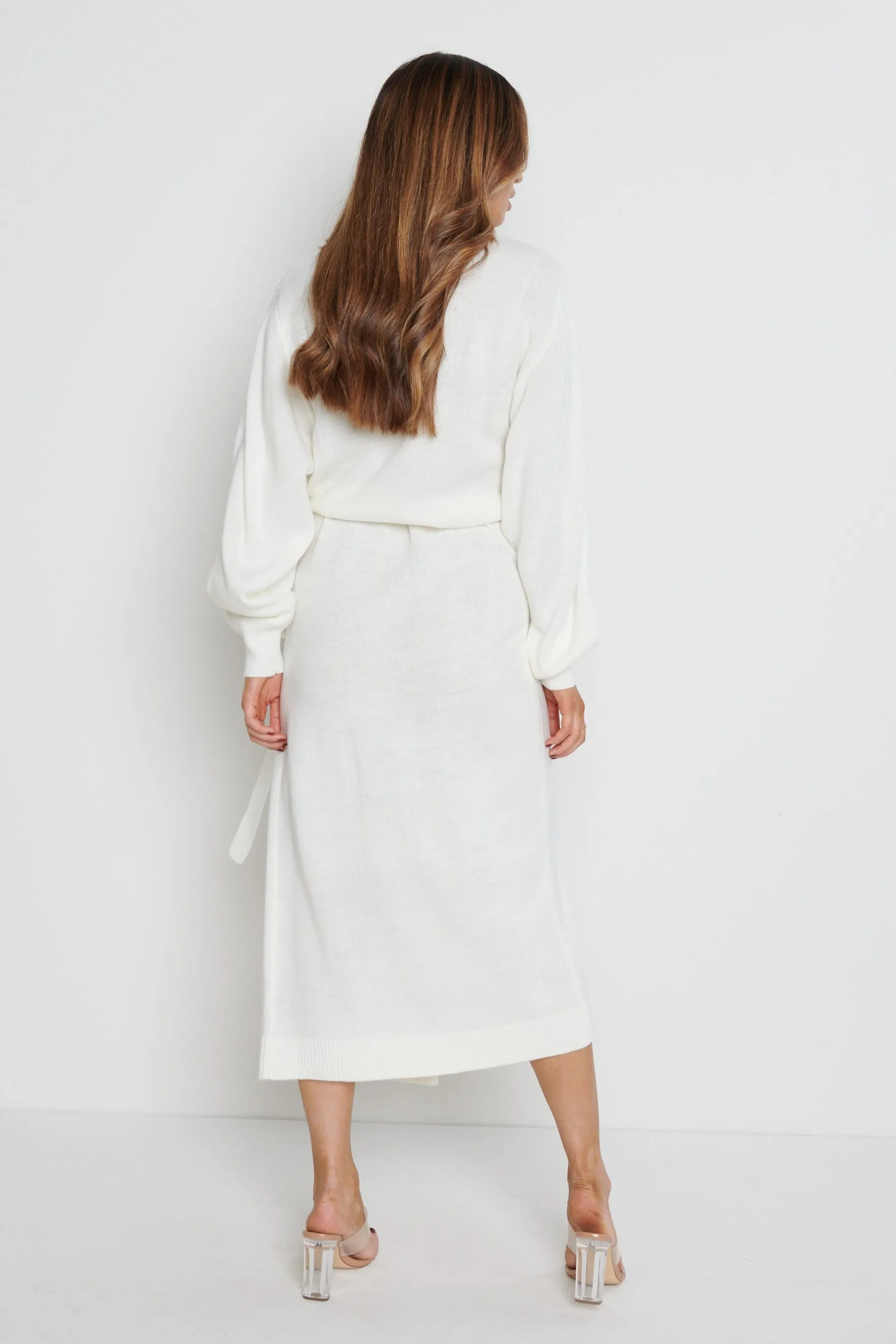 Beau Wrap Midi Dress - Cream