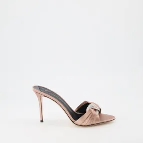 Beige Intrigo Knot Sandals