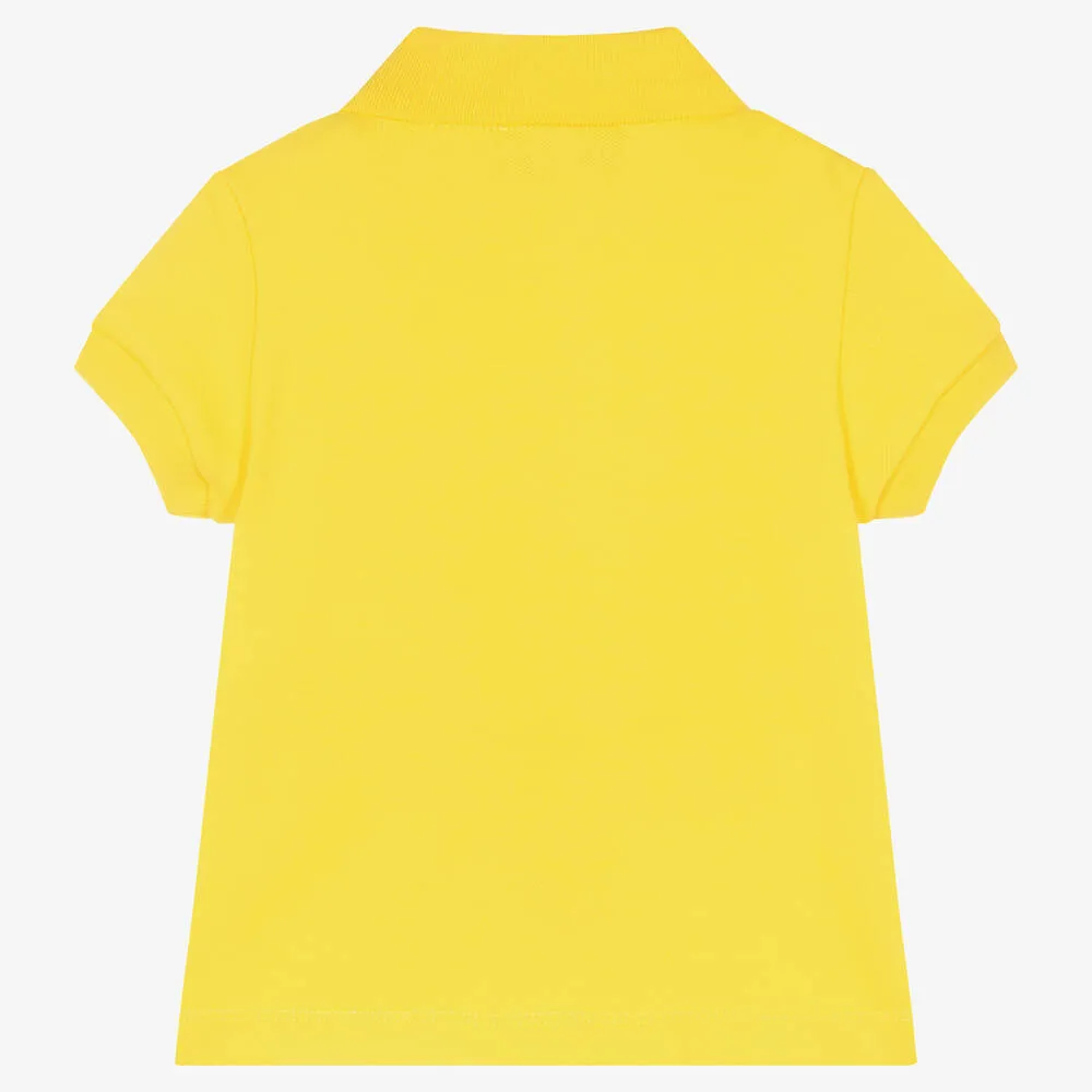 Boys Yellow Cotton Polo Shirt