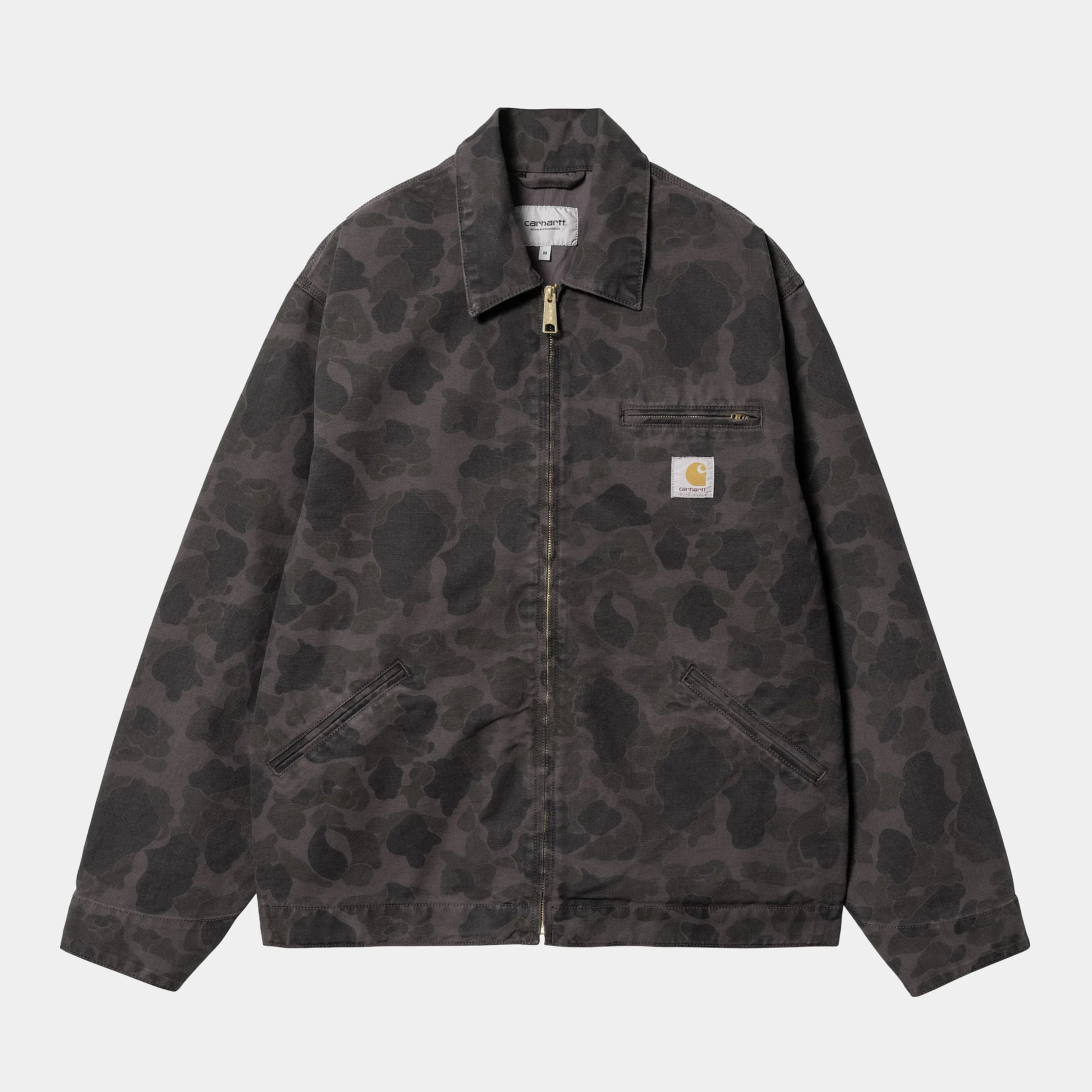 Buy online Carhartt Duck Detroit Jacket Camo Duck, Green / Graphite Garment Dyed | Steranko Manchester