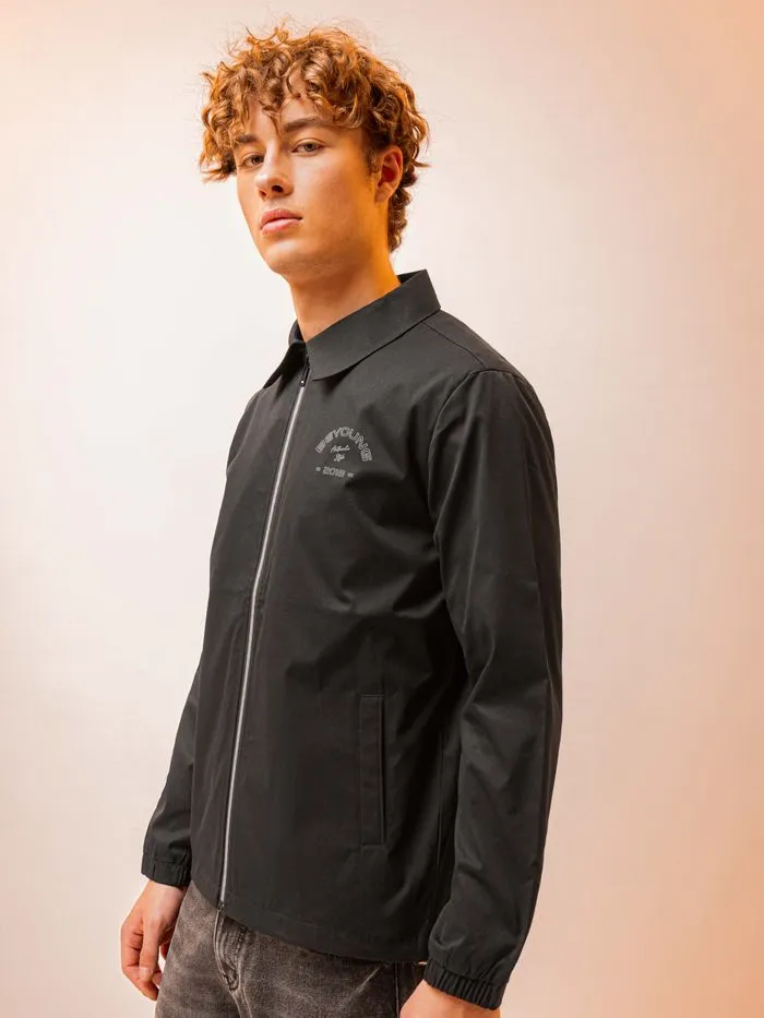 Buy Pitch Black Windcheater Jacket for Men Online in India -Beyoung