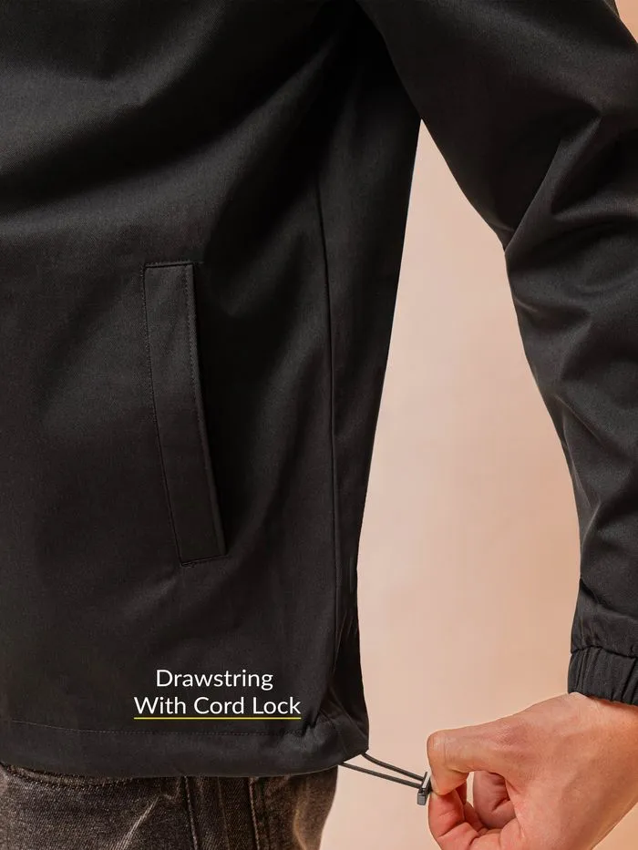 Buy Pitch Black Windcheater Jacket for Men Online in India -Beyoung