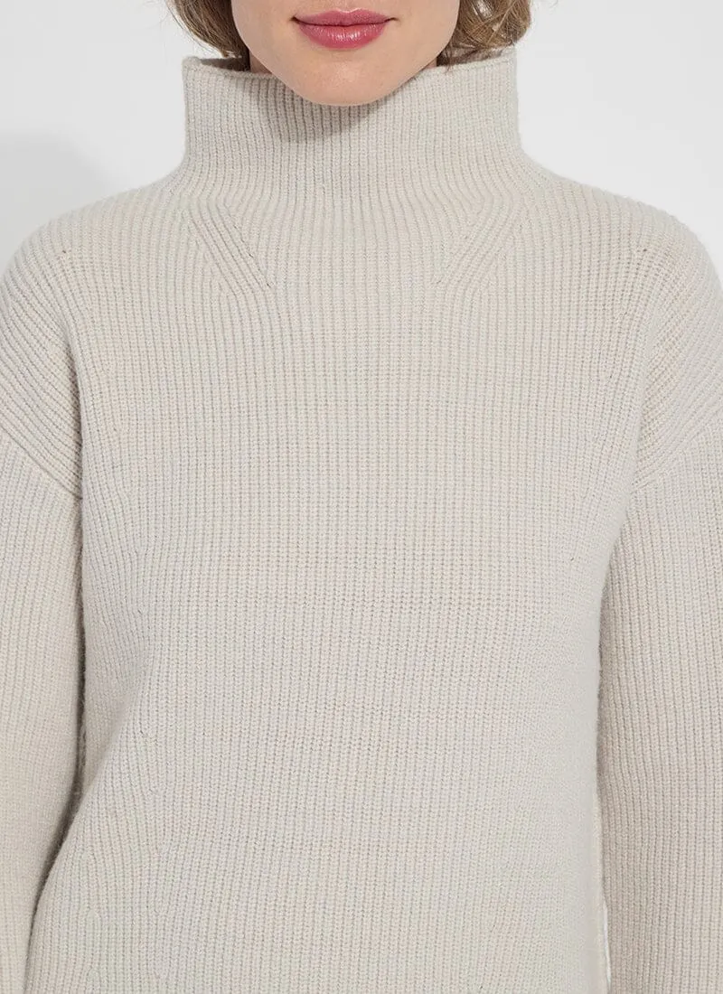 Canela Cozy Rib Pullover - Alabaster