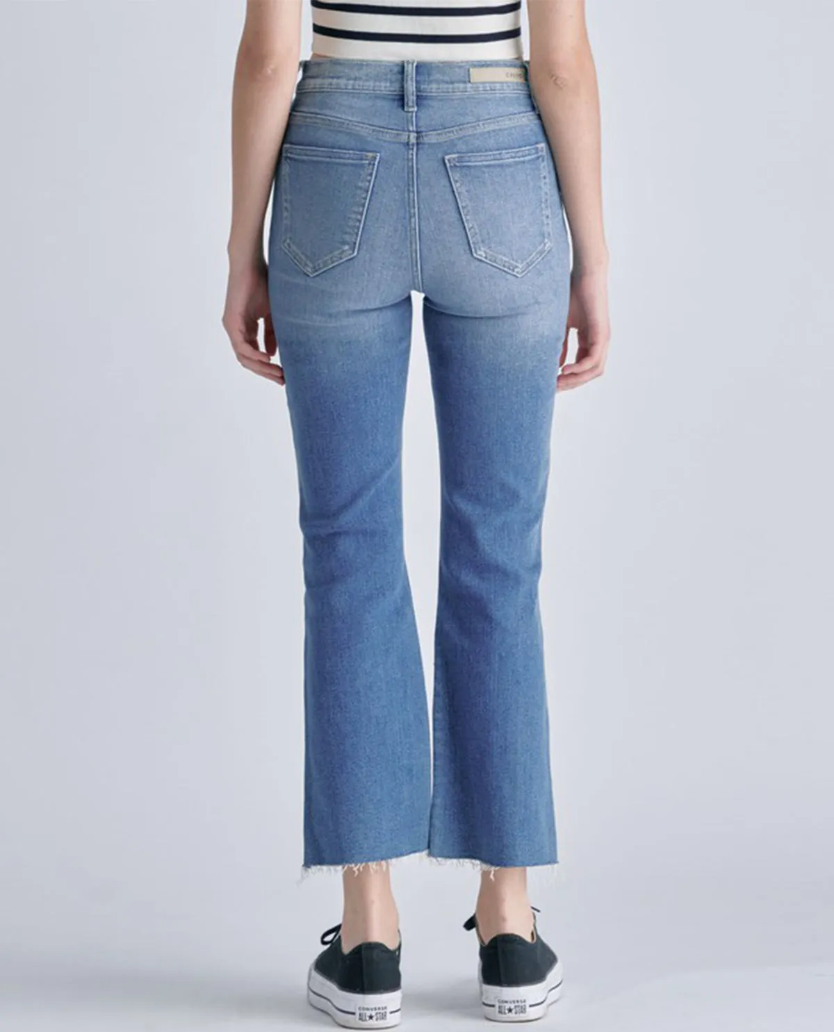 Cello High Rise Crop Flare Jeans