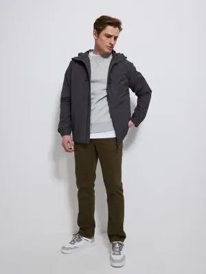 Charcoal Lightweight Zip Up Waterproof Jacket | Men | George at ASDA