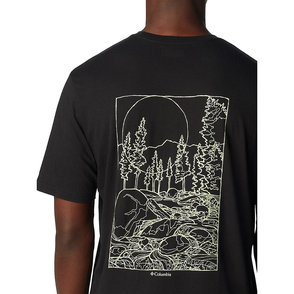 Columbia Rockaway River Graphic-Back Logo T-Shirt