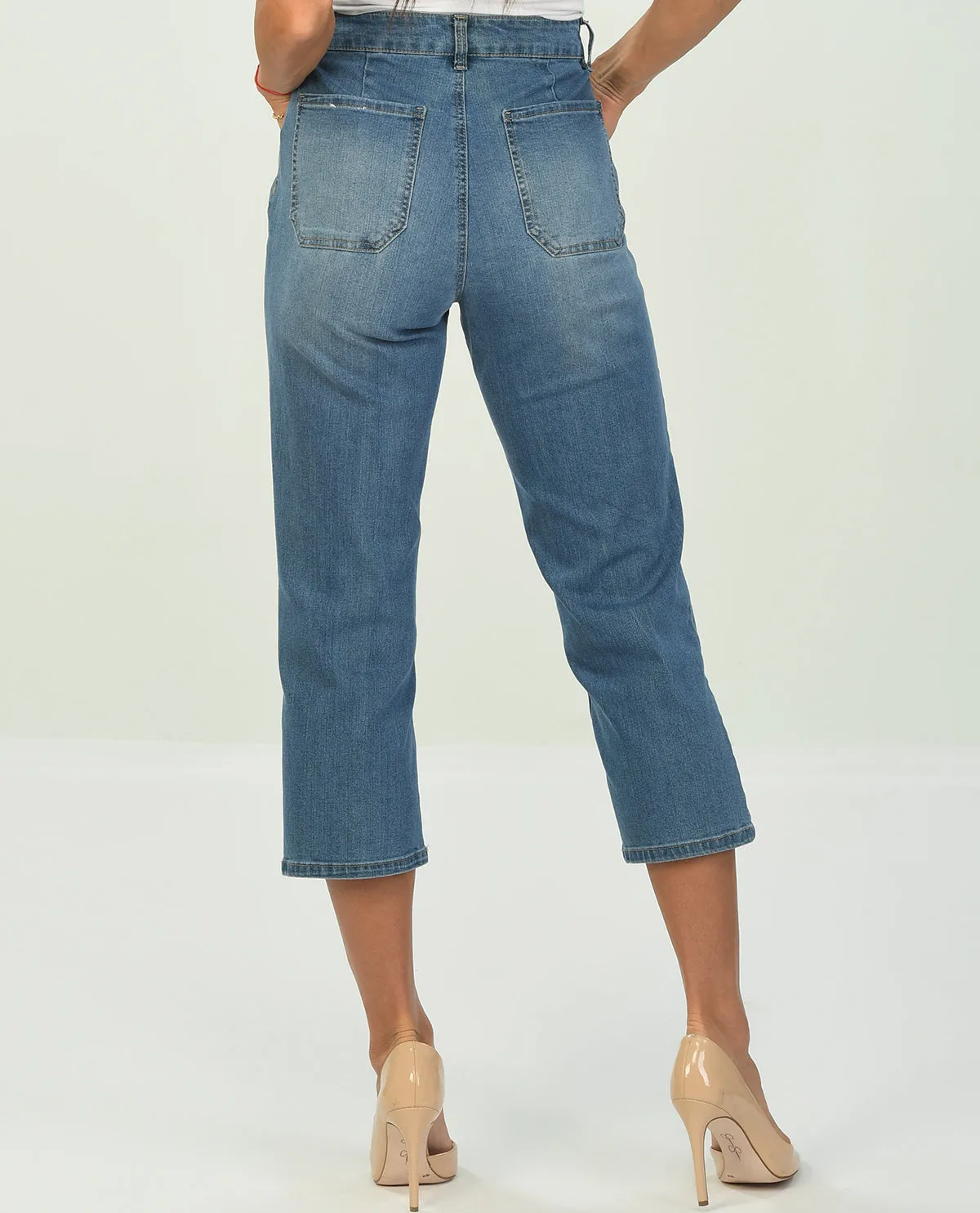 D Jeans Patch Pocket Crop Jean