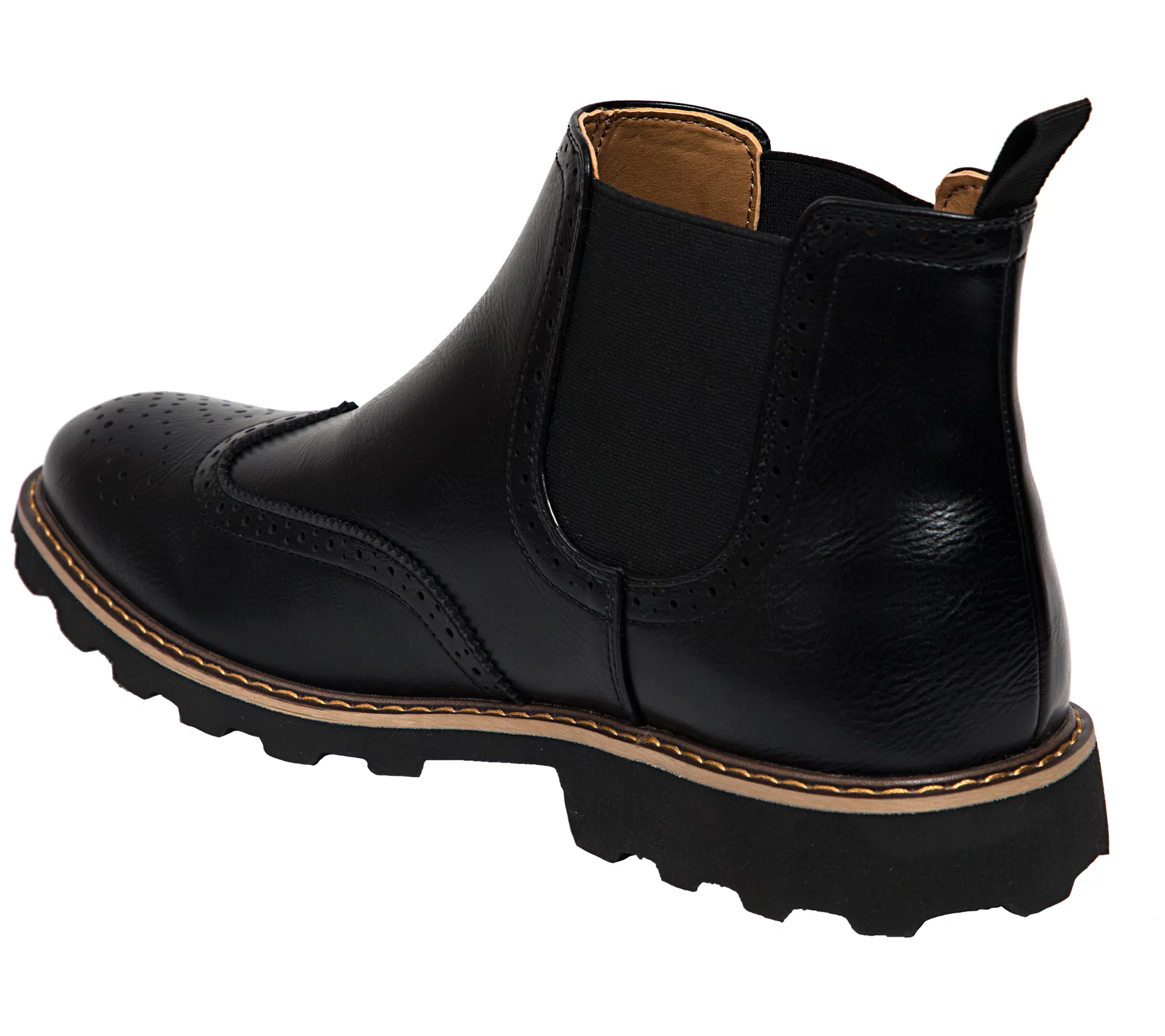 Deer Stags Men's Brayden Wingtip Lug Sole Chelsea Boot