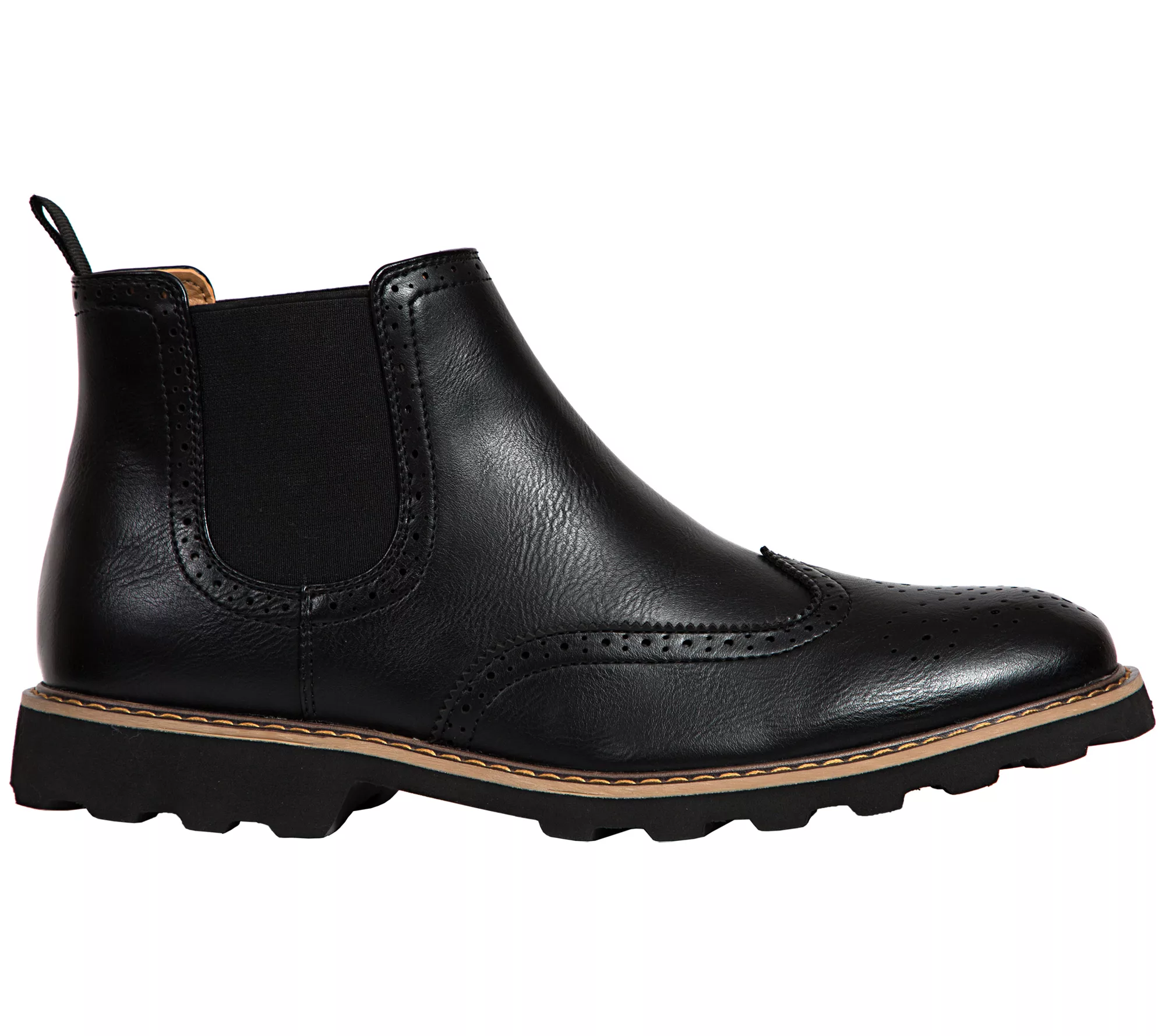 Deer Stags Men's Brayden Wingtip Lug Sole Chelsea Boot