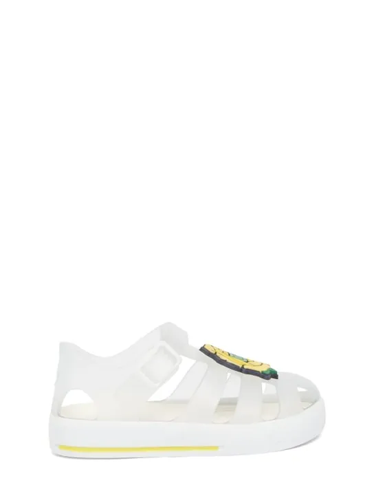 Dolce&Gabbana   Logo Flower jelly sandals 