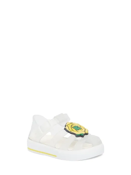 Dolce&Gabbana   Logo Flower jelly sandals 