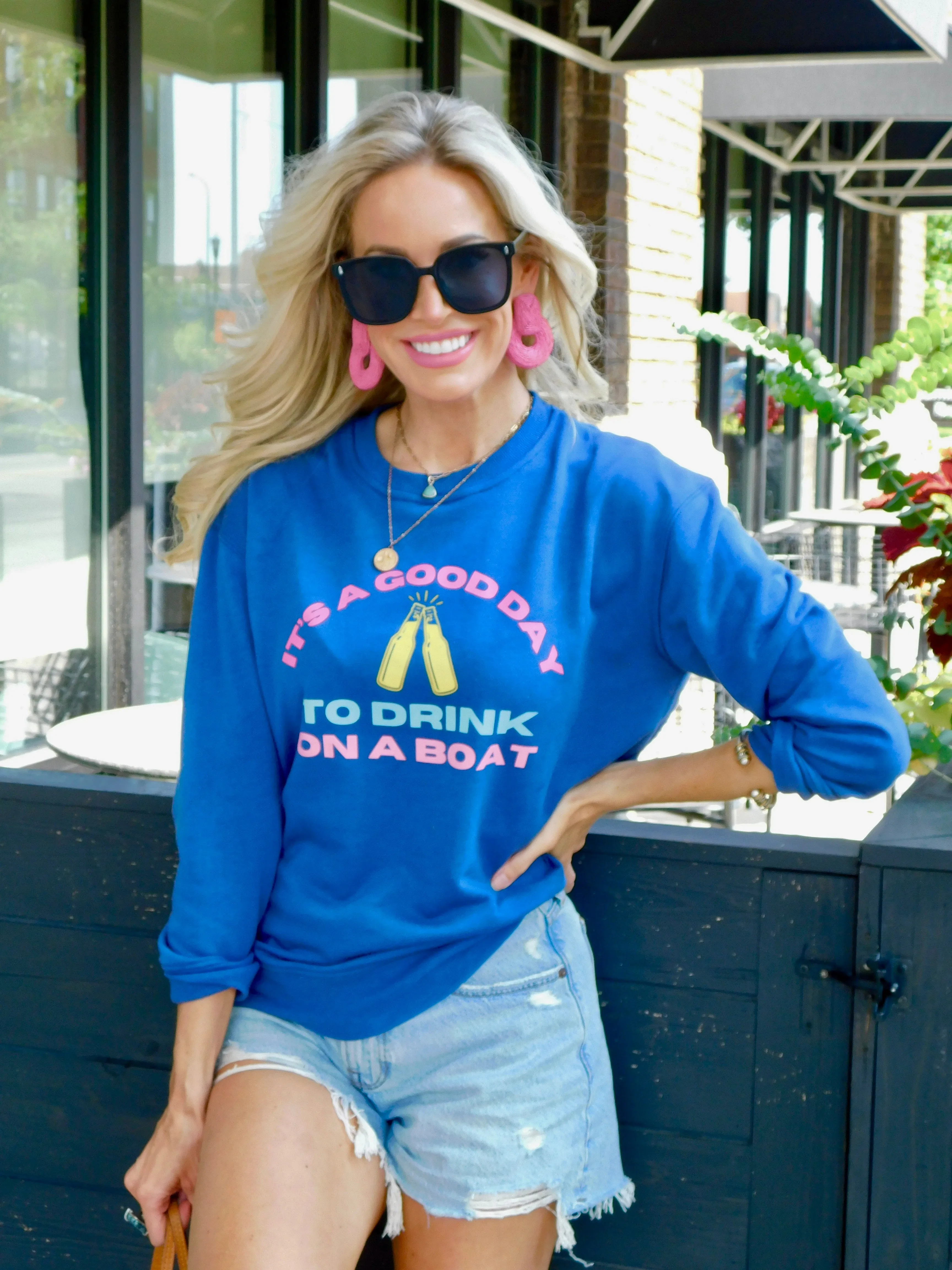 “Drink On A Boat” Pullover Sweatshirt