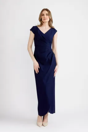 Elegant Maxi Wrap Dress Style 134087