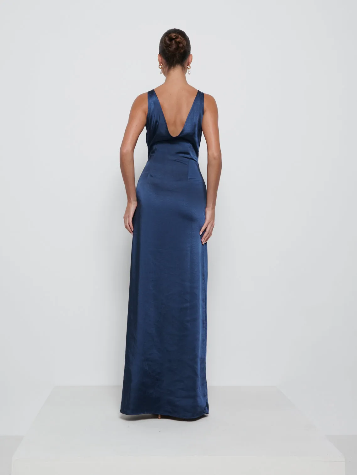 Esmee Wrap Maxi Bridesmaid Dress - Navy