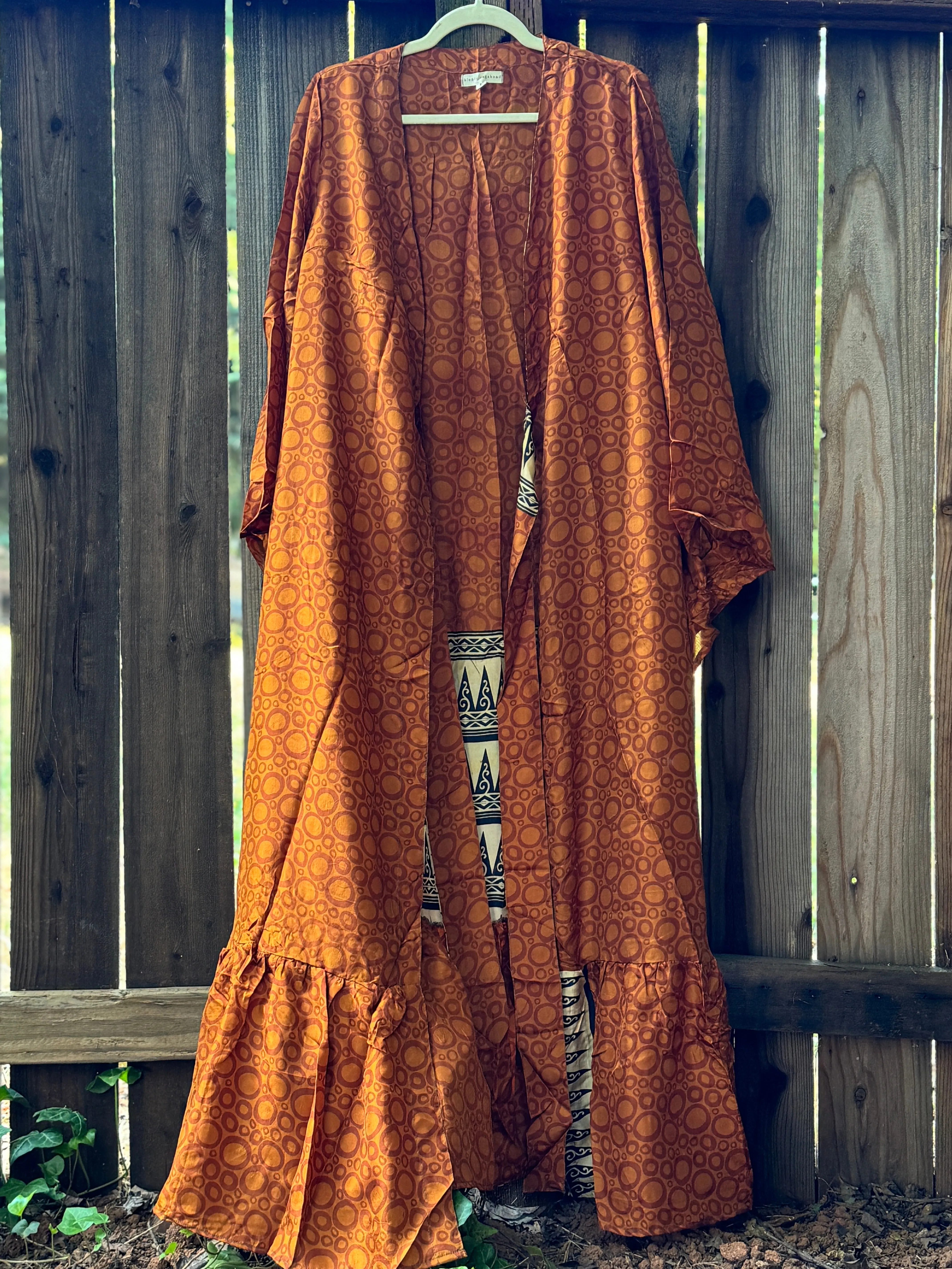 Femme Kimono Wrap Dress- Chai Tea - L