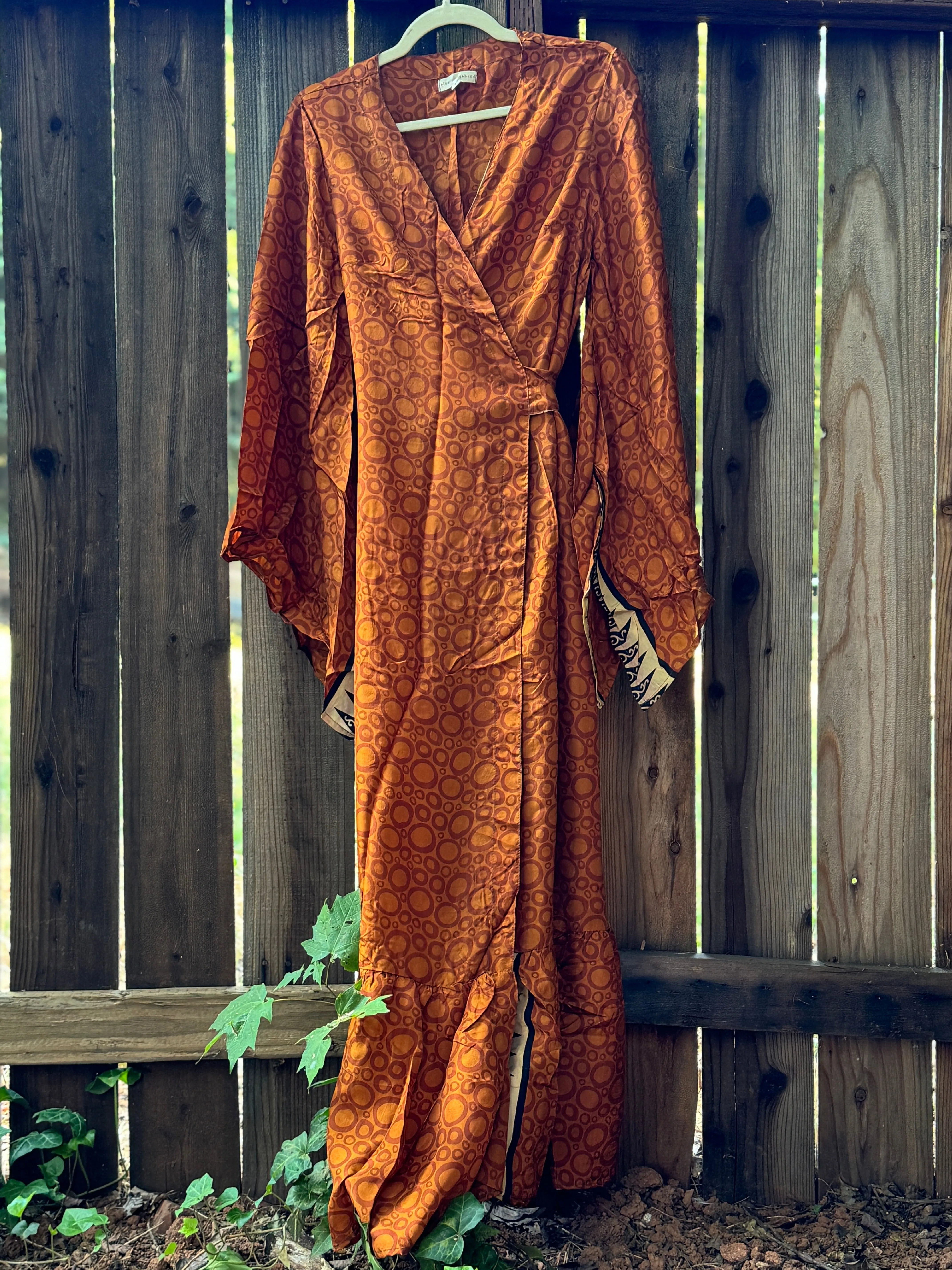 Femme Kimono Wrap Dress- Chai Tea - L