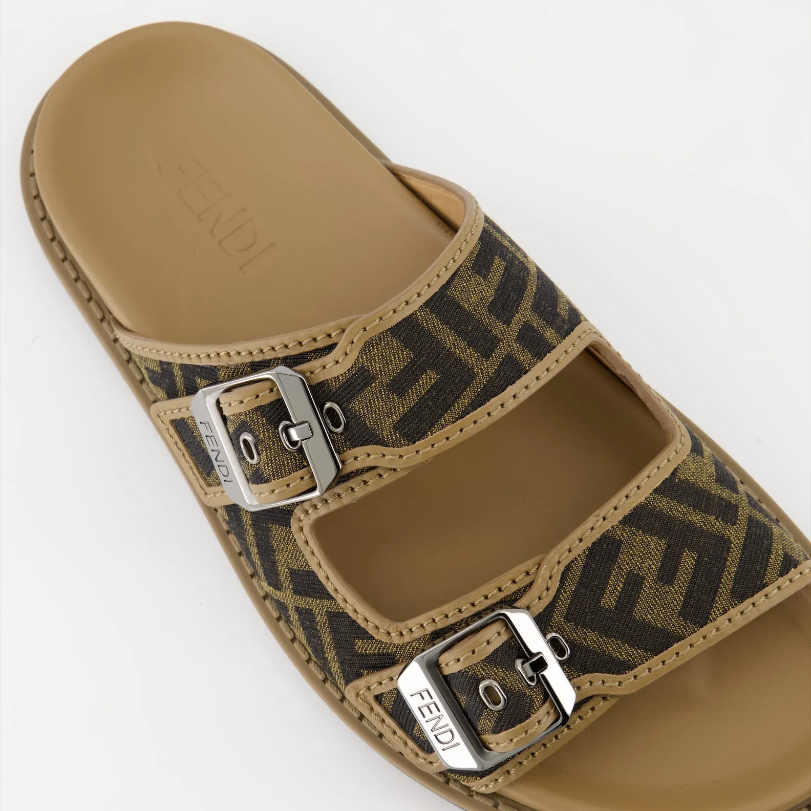 Fendi Feel FF Jacquard Sandals