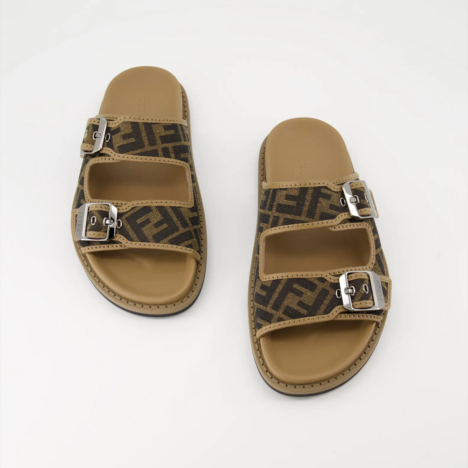 Fendi Feel FF Jacquard Sandals