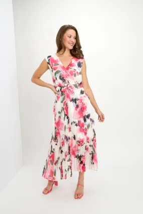 Floral Midi Wrap Dress Style 241335