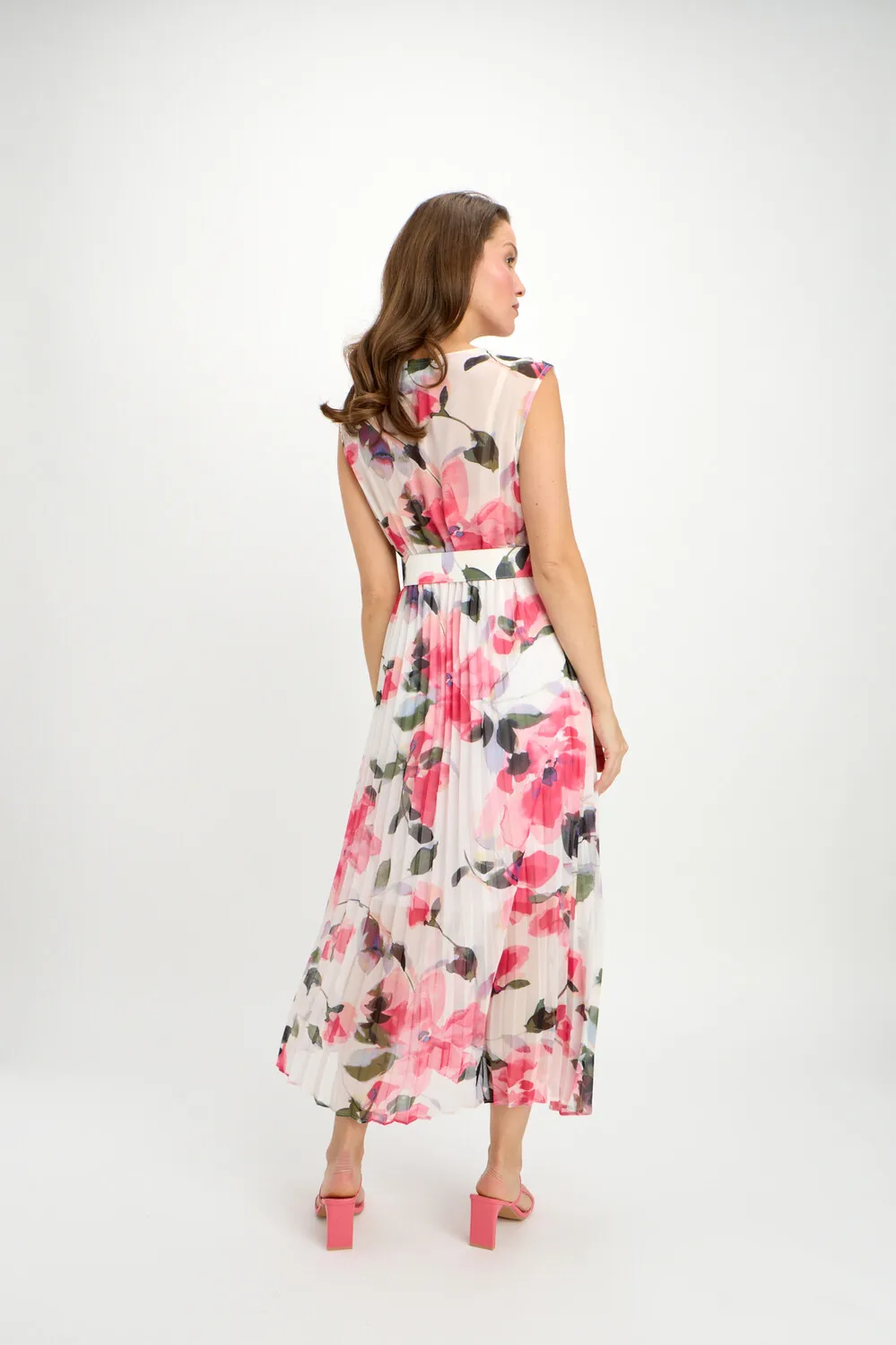 Floral Midi Wrap Dress Style 241335