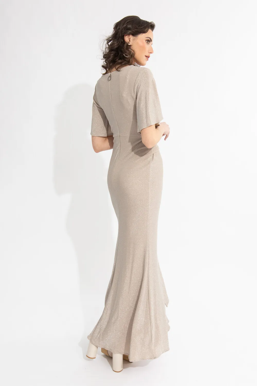 Formal V-neck Wrap Dress Style 231749