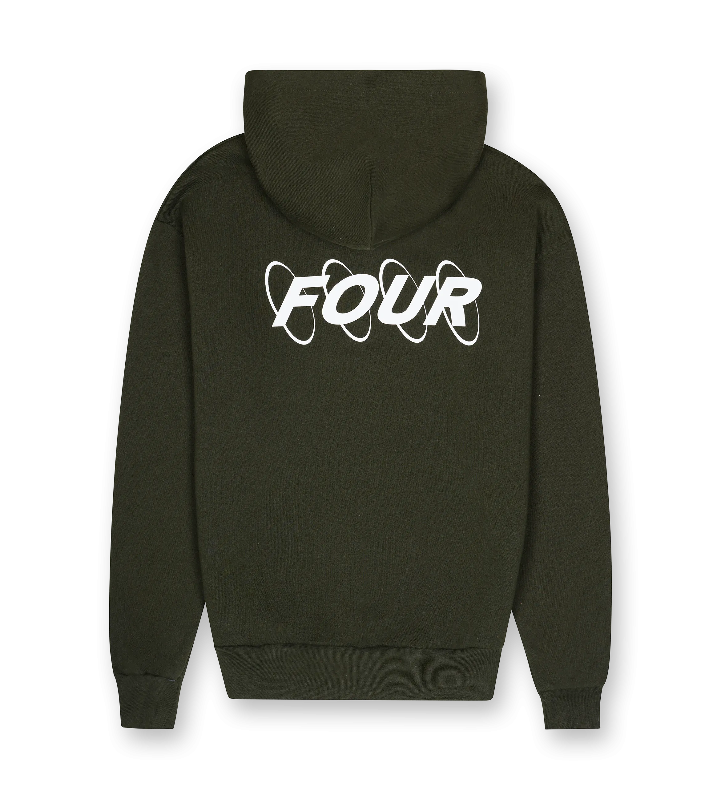 FOUR    Circles Logo Hoodie Army Green