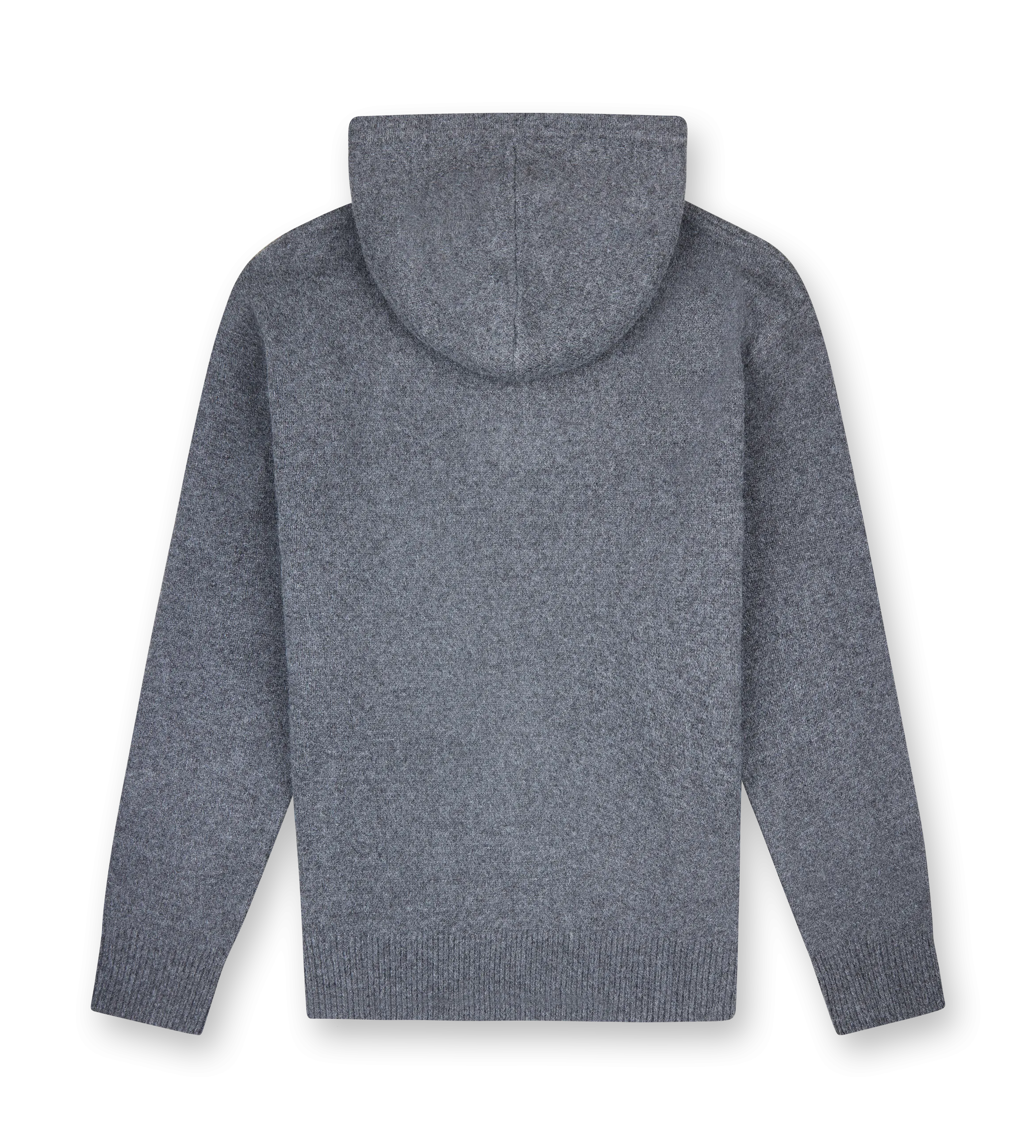 FOUR    Knitted Hoodie Dark Grey