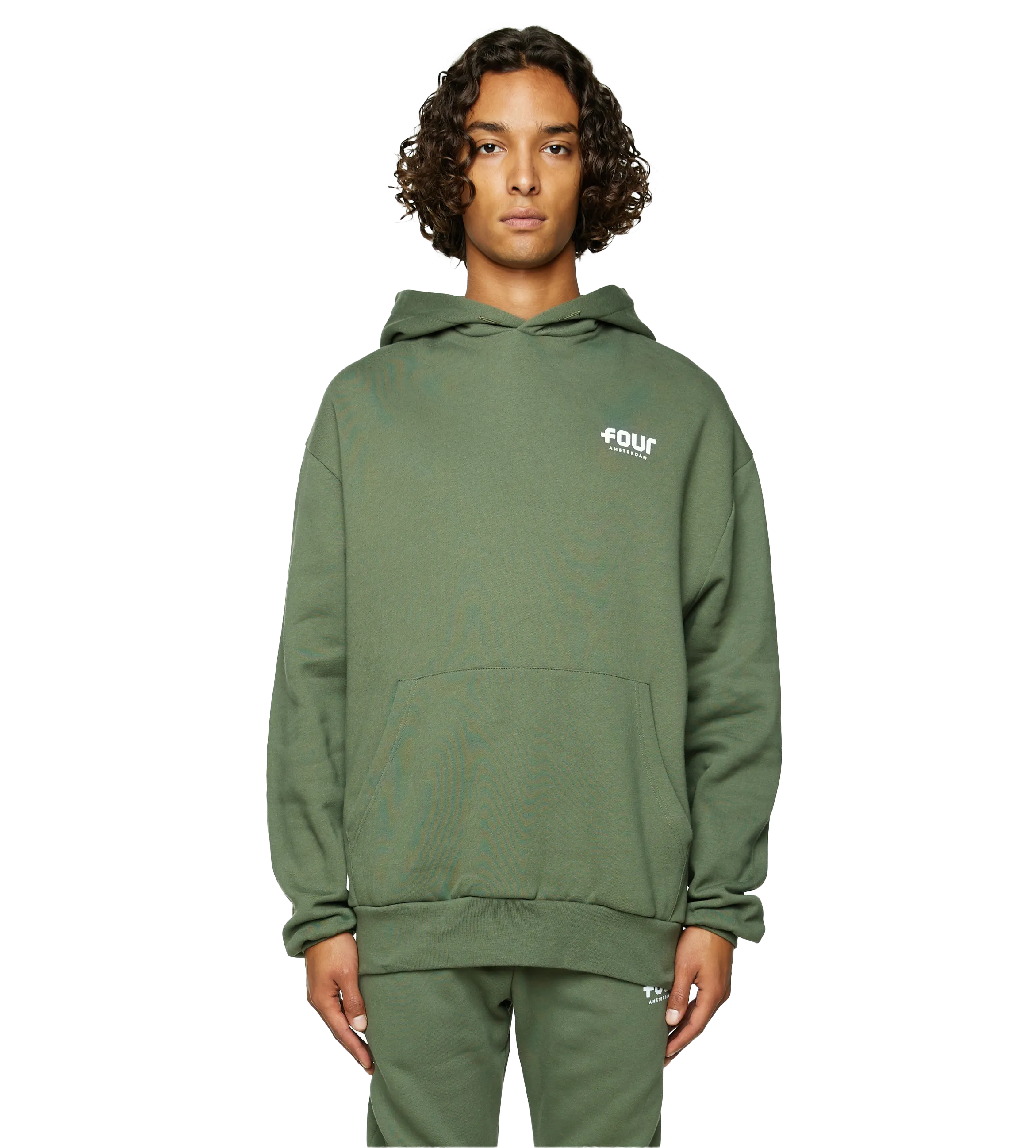 FOUR    Logo Hoodie Thyme