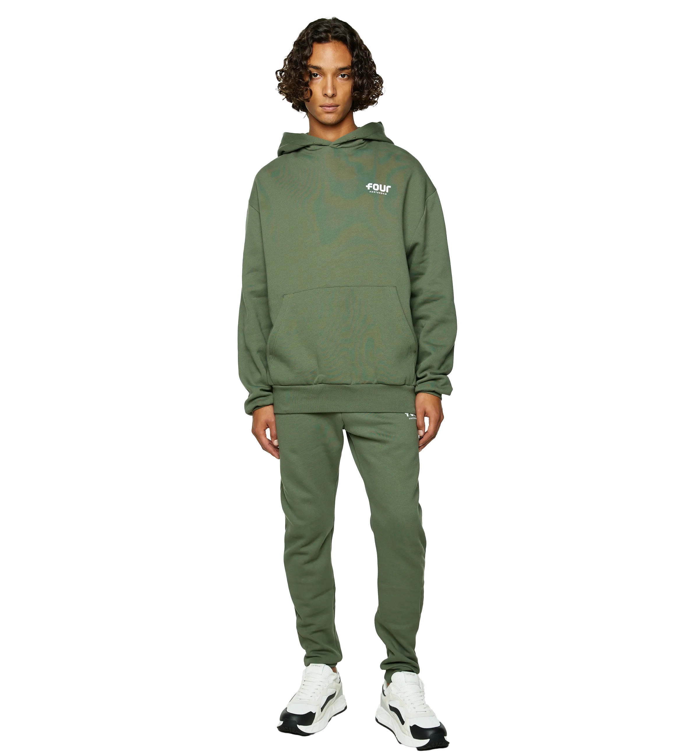 FOUR    Logo Hoodie Thyme