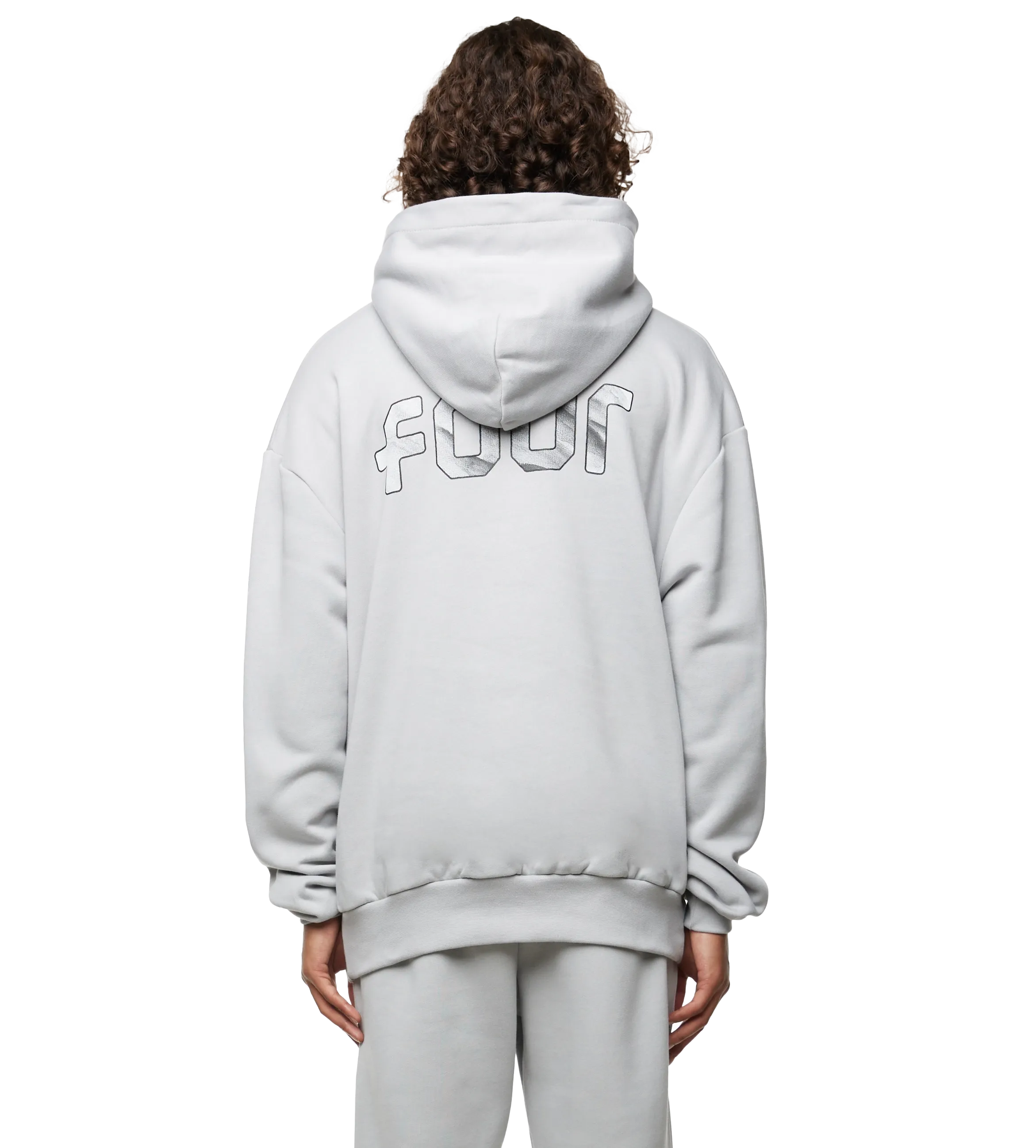 FOUR    Outline Logo Hoodie High Rise