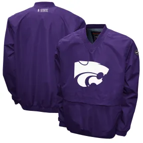 Franchise Club Kansas State Wildcats Purple Windshell Big Logo V-Neck Pullover Jacket