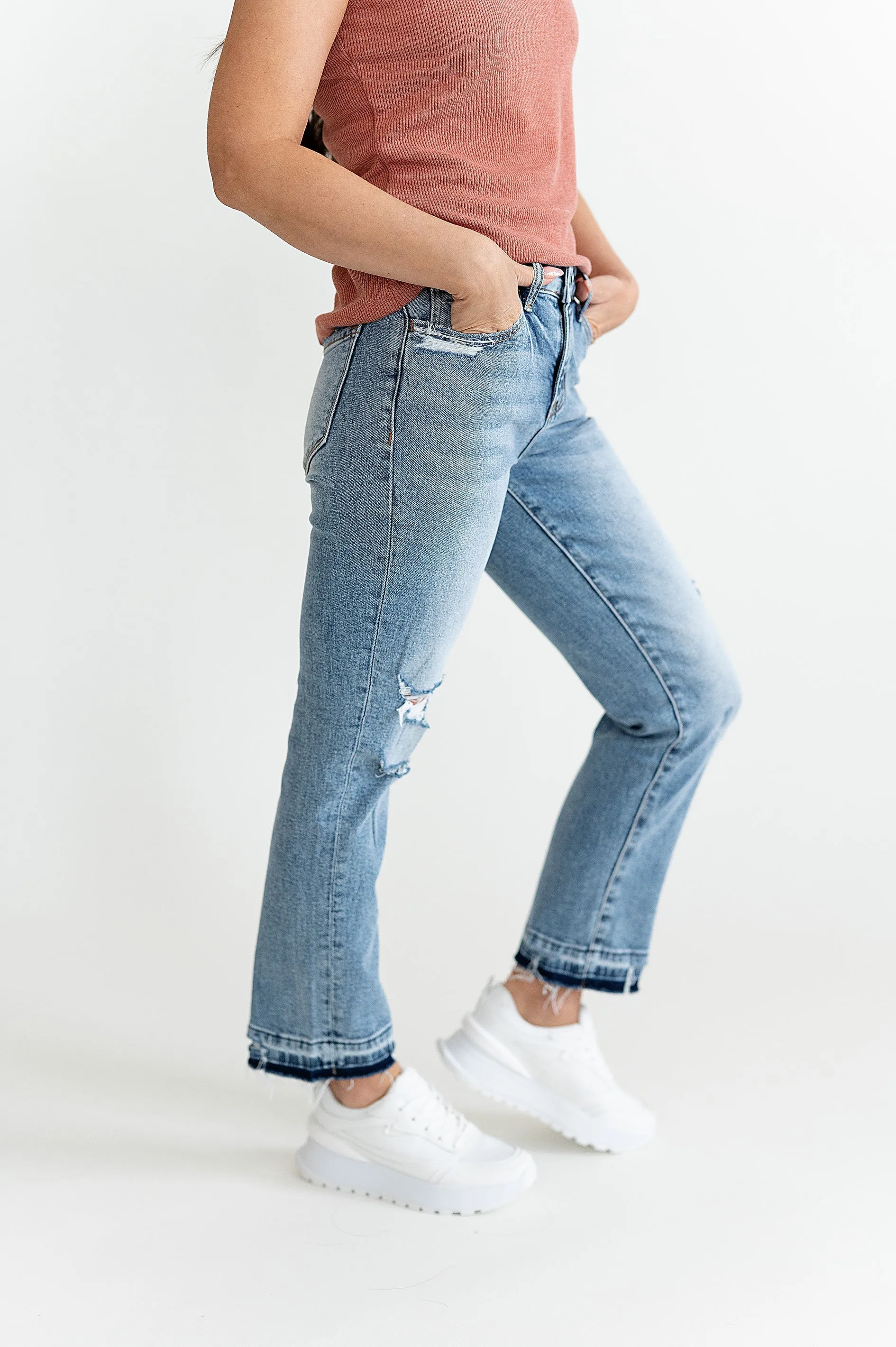 Frankie Straight Jeans - Size 24 & 25 Left