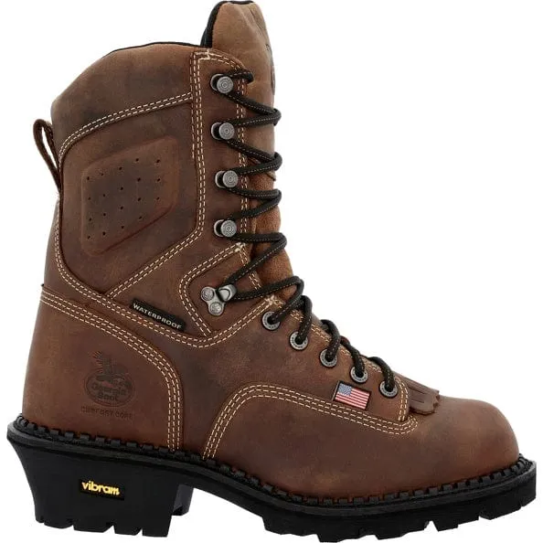 Georgia Boot Men's Crazy Horse USA Logger Waterproof Work Boot GB00539